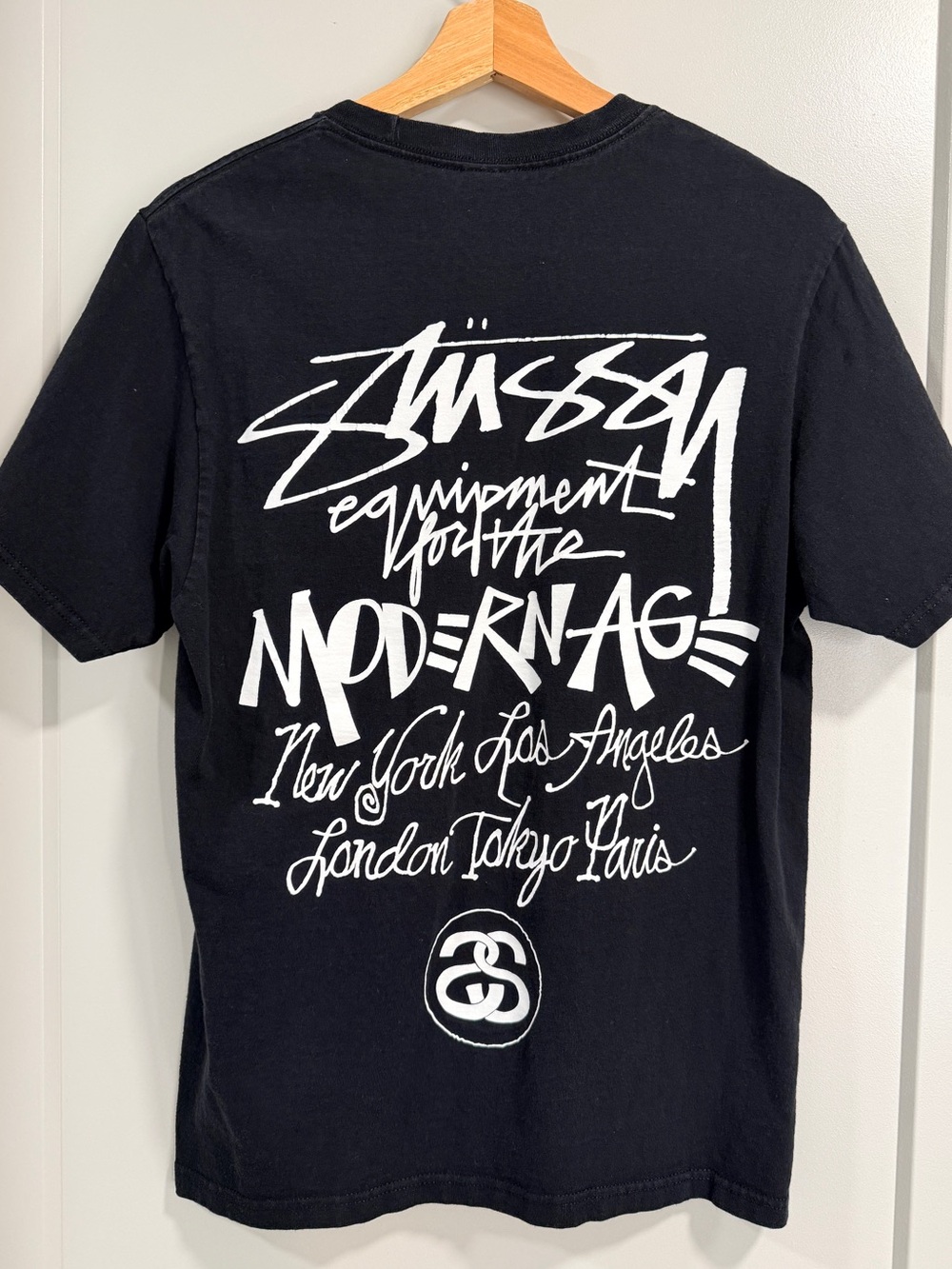 Stussy Black Graphic Back-Print Tee